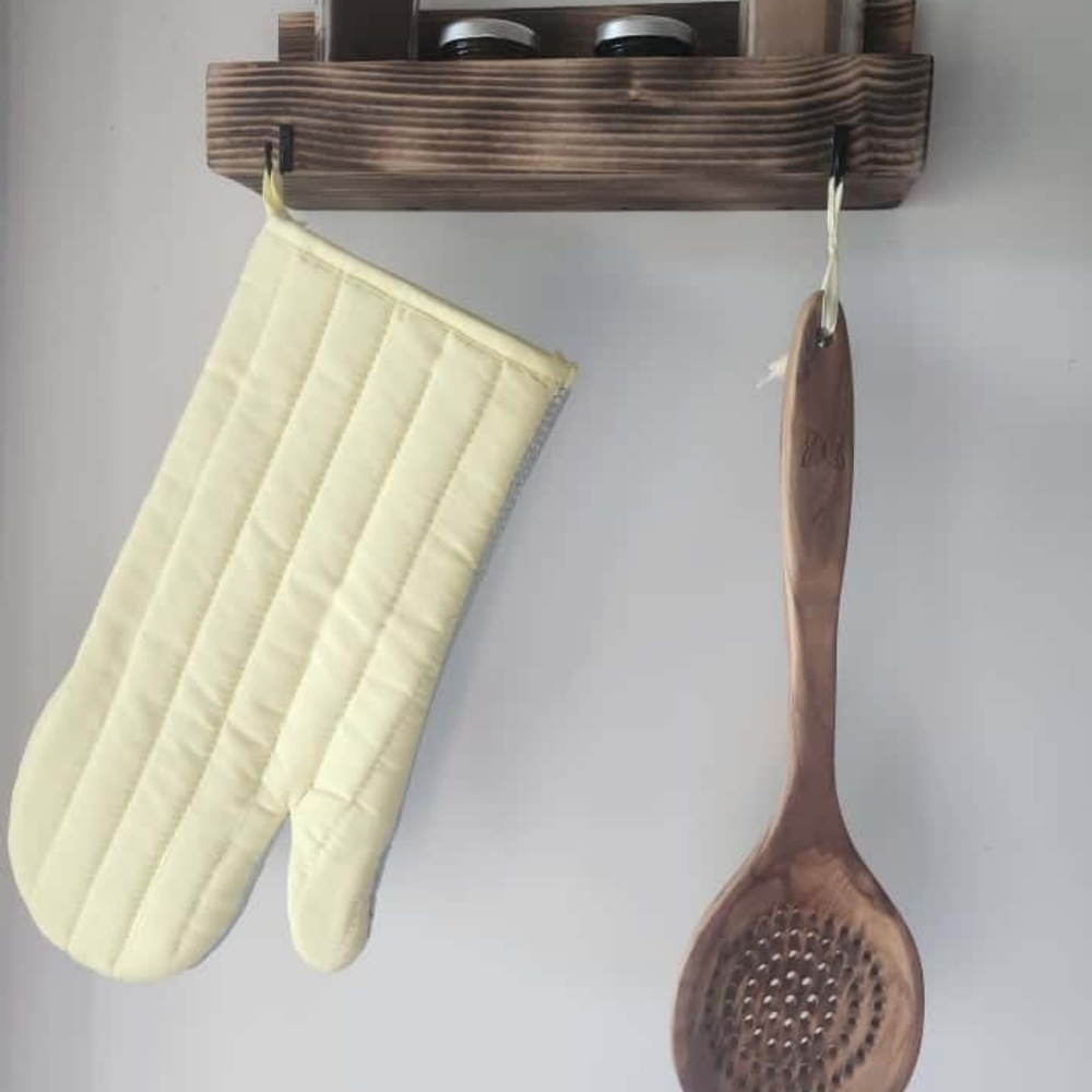 Wooden Spice Rack with Hooks - Picture 6 of 8